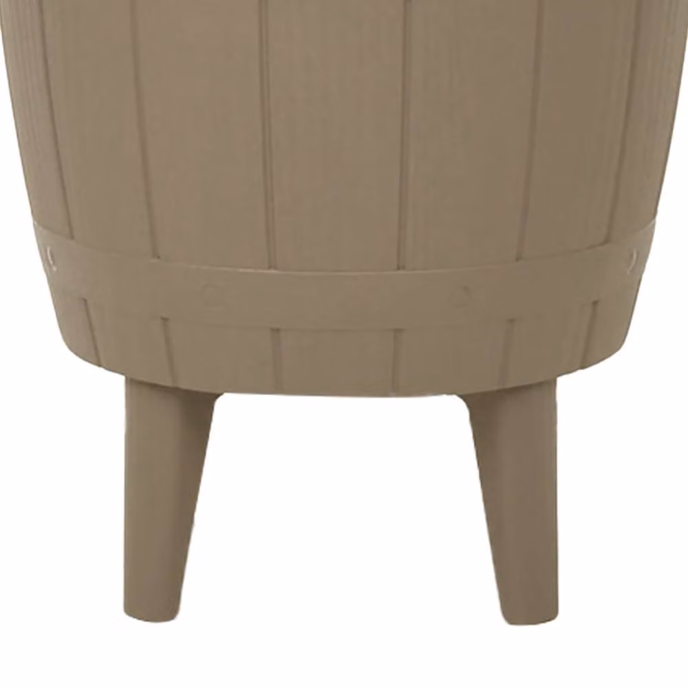 Berkfield Home 3-in-1 Ice Cooler Table in Light Brown Polypropylene – 4
