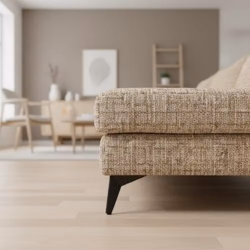 Abakus Direct Venice Modern L-Shaped Corner Sofa in Beige Fabric with Scatter Back Cushions, Right Hand Facing, W/D/H: 289 x 146 x 81 cm – 2