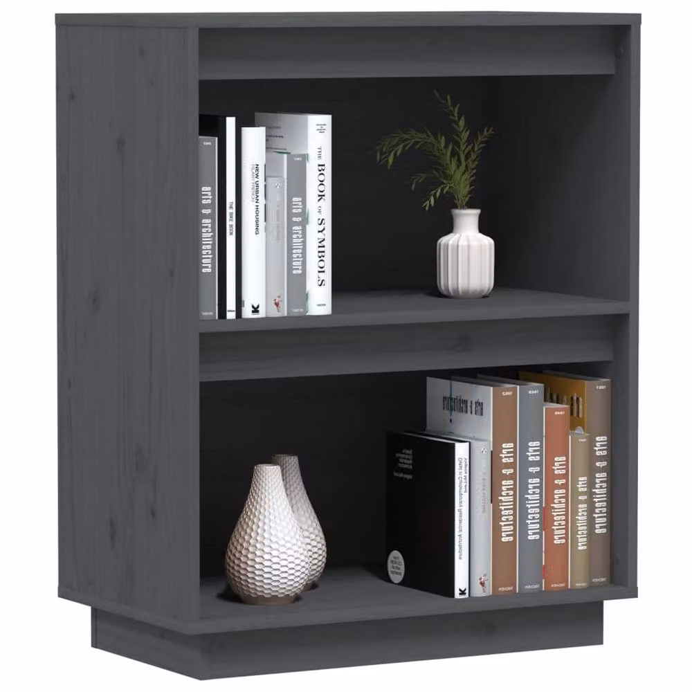 Berkfield Home Grey Rustic Solid Wood Pine Console Cabinet W/D/H: 60 x 34 x 75 cm – 3