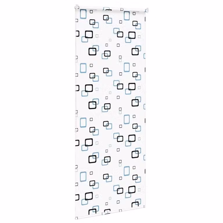 Berkfield Home White Graphic Shower Roller Blind W/H: 100 x 240 cm