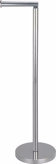 Kensington Freestanding Rotating Toilet Roll Holder with Spare Roll Holder in Stainless Steel Silver or Black