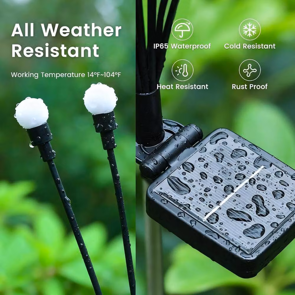 Garwarm 60 LED Firefly RGB Multicolour Waterproof Outdoor Garden Lights for Pathways – 3