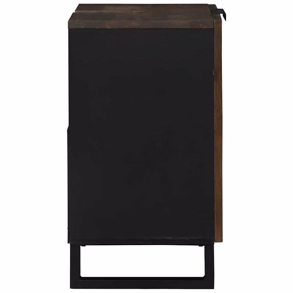 Berkfield Home Modern Mango Wood Bathroom Sink Cabinet, Brown, W: 62 cm, D: 33 cm, H: 58 cm – 4