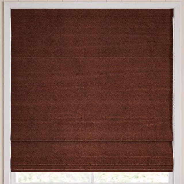 William Morris At Home Lodden Embroidery Made to Measure Blackout Roman Blind in Clay Floral Pattern