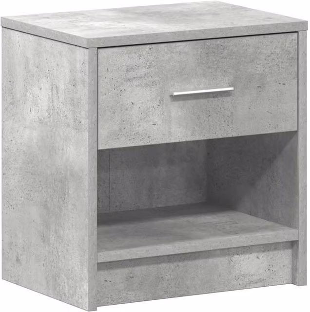 Berkfield Home Bedside Cabinet with Drawer in Concrete Grey, W/D/H: 39 x 28 x 41 cm – 1