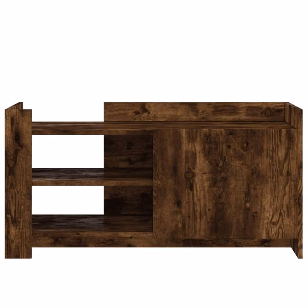 Berkfield Home Modern Rectangular Coffee Table in Smoked Oak Brown, W/D/H: 100 x 50 x 50 cm – 3