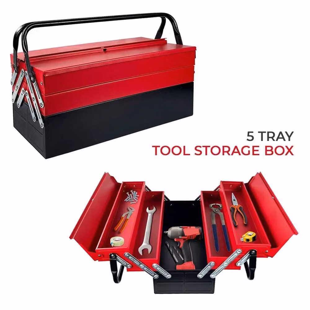 Kelvenix Metal Cantilever Tool Box Storage in Red, W: 52 cm – 3