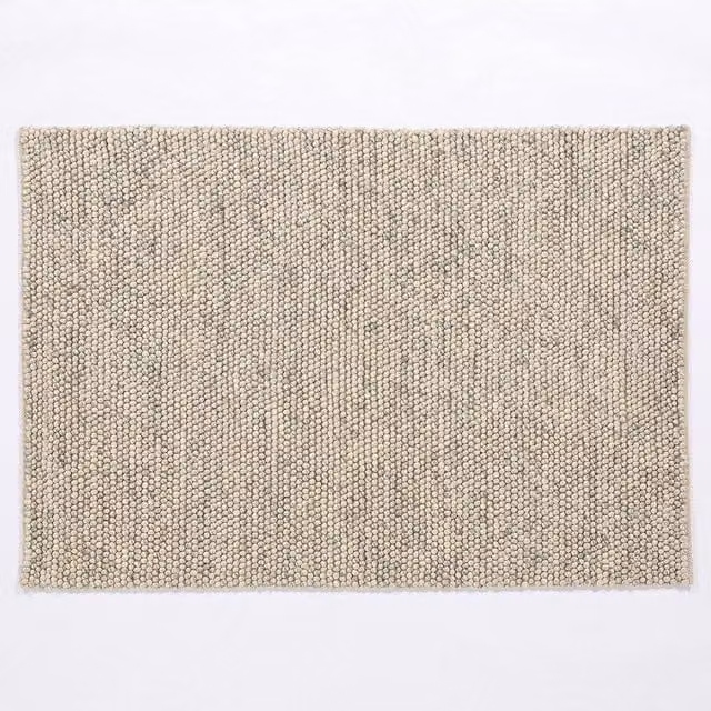 Esselle Delilah Mottled Wool Large Pebble Rug in Beige, W: 160 cm, D: 230 cm – 1