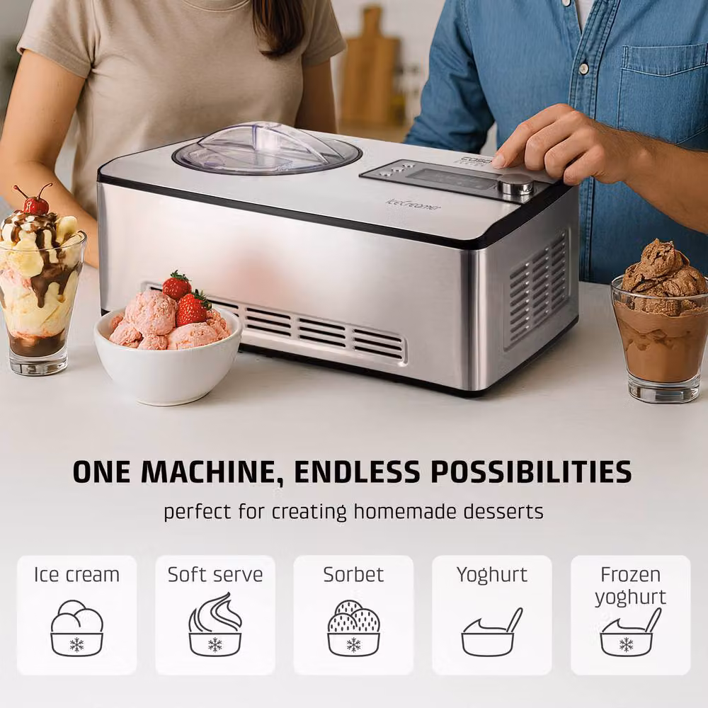 Caso Design IceCreamer 5-in-1 Yoghurt and Ice Cream Maker with Built-in Compressor in Silver – 4