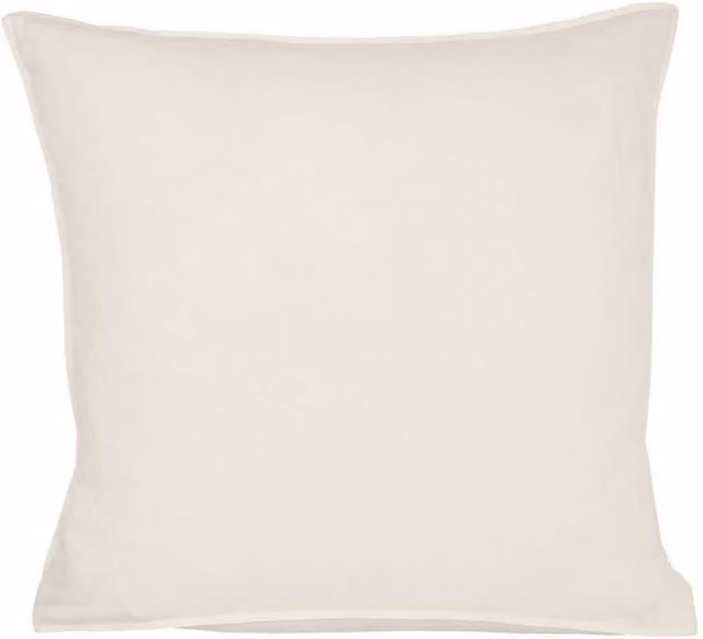 Murmur Linen Rich Plain Dye Still Square Pillowcase in Ivory