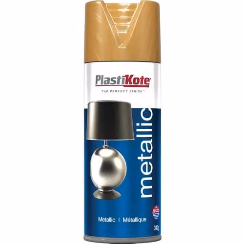 Plastikote Metallic Aerosol Spray Paint Gold 400ml