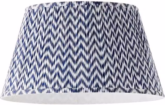 ValueLights Saffira Large Pleated Chevron Taper Easy Fit Pendant Lamp Shade and Bulb in Blue – 1