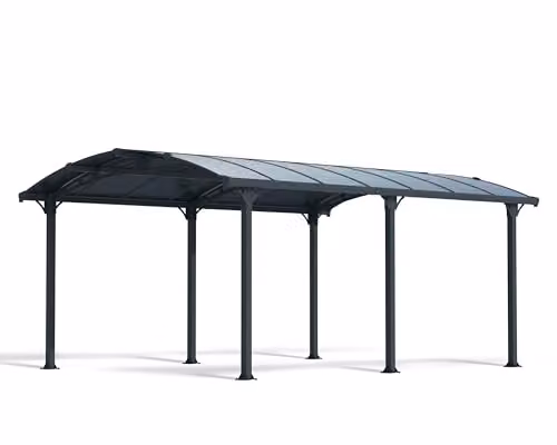 Palram CANOPIA Tucson 5000 Waterproof Garden Gazebo, Grey Aluminium, W: 360 cm, D: 360 cm, H: 242 cm