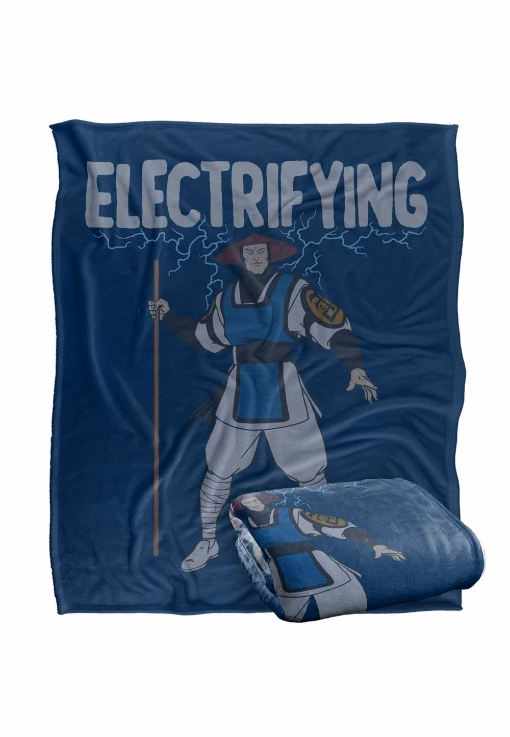 Warner Brothers Mortal Kombat Klassic Raiden Silky Touch Super Soft Fluffy Throw Blanket in White and Multicolour – 1