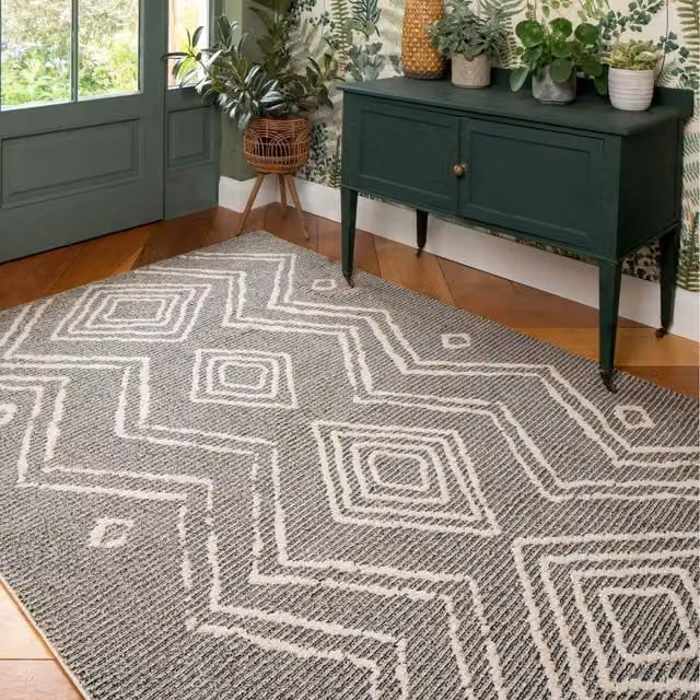 The Rug House Moroccan Berber Area Rug, Grey, W: 150 cm, D: 80 cm