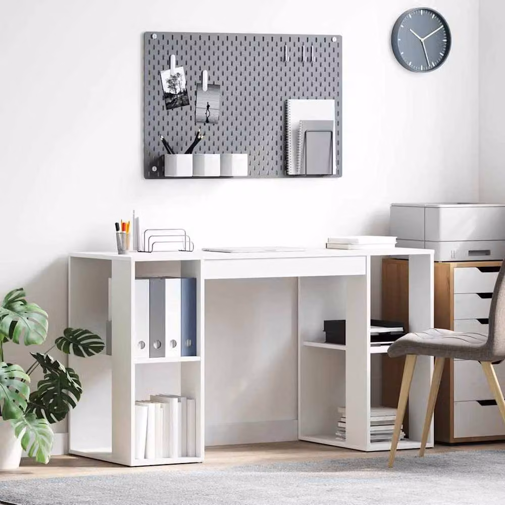 Berkfield Home White Computer Desk with Medium Storage – 1