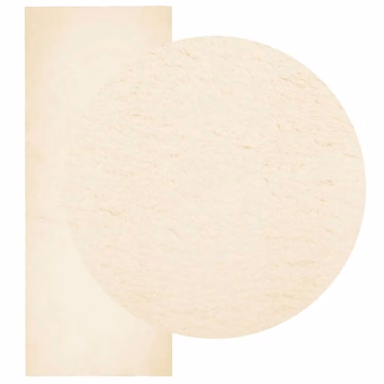 Berkfield Home HUARTE Short Pile Washable Rug, Beige, W: 80 cm, L: 200 cm