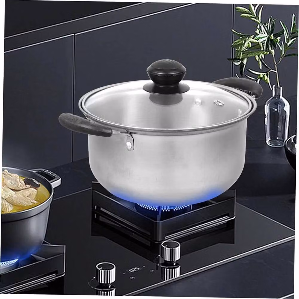 PAWNORA Stainless Steel Uncoated Stockpot Cooking Pot in Silver – 3