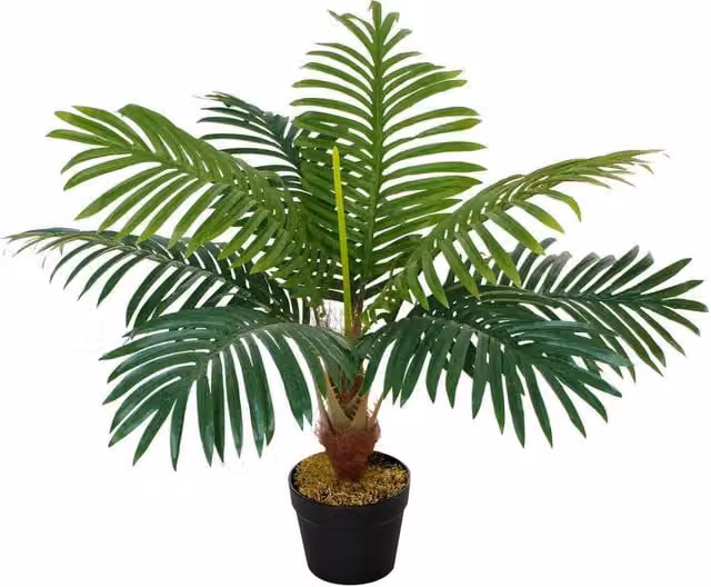 EONLION Green Artificial Palm Tree Fake Plant in Pot, Height: 100 cm