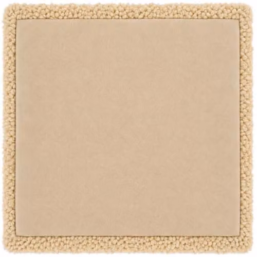 SNUGRUGS Genuine Sheepskin Square Seat Pad with Microsuede Backing, Beige, W/D: 40 x 40 cm
