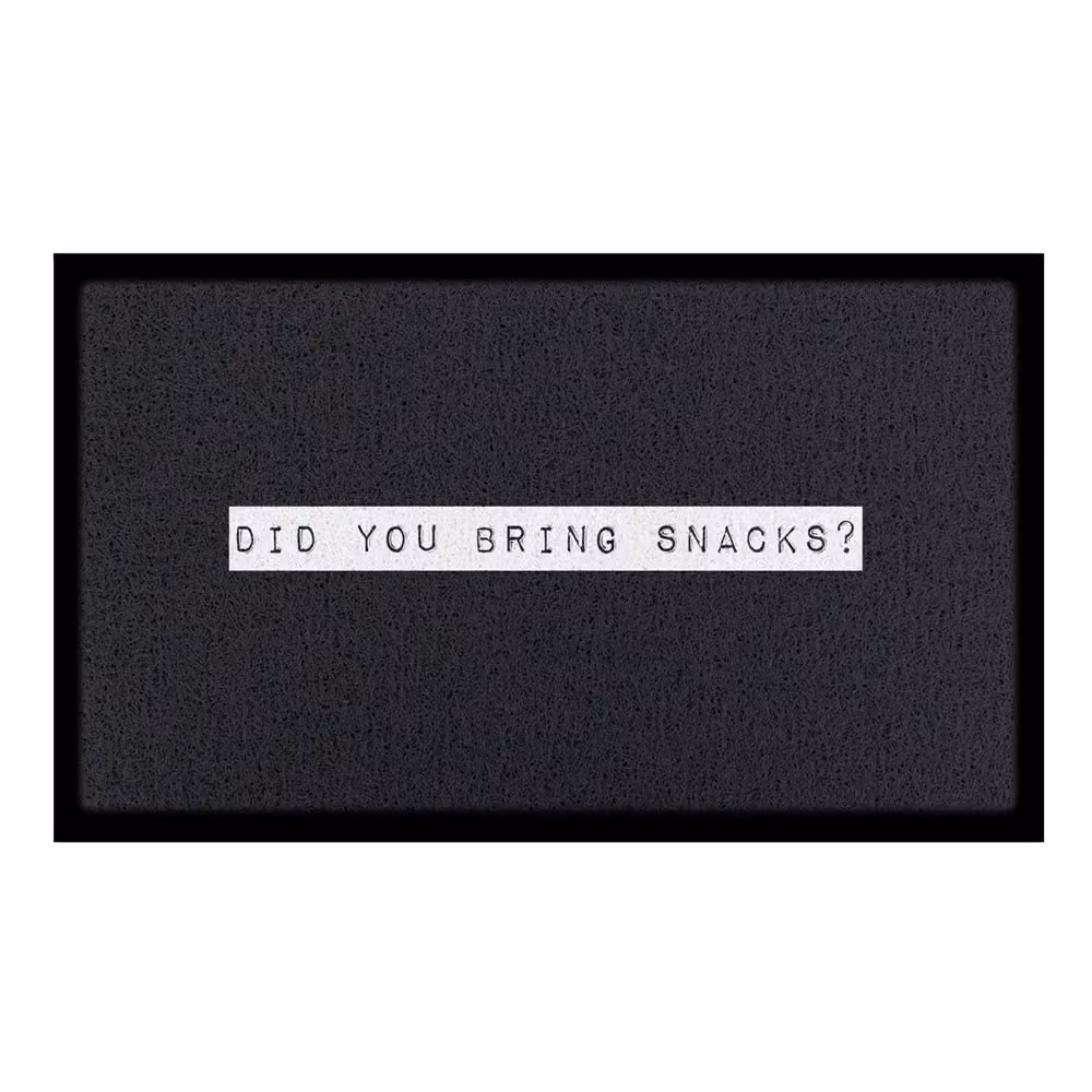Artsy Mats Did You Bring Snacks Indoor & Outdoor Doormat, Black, W/D/H: 70 x 40 cm – 2