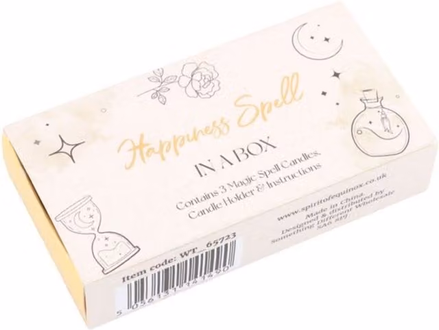 KDMK Magic Happiness Spell in a Box Yellow Pillar Tabletop Decor