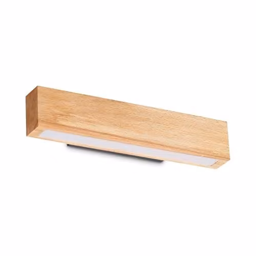 Netlighting Craft 40cm Integrated LED Wall Lamp in Brown Wood with 3000K Warm White Light