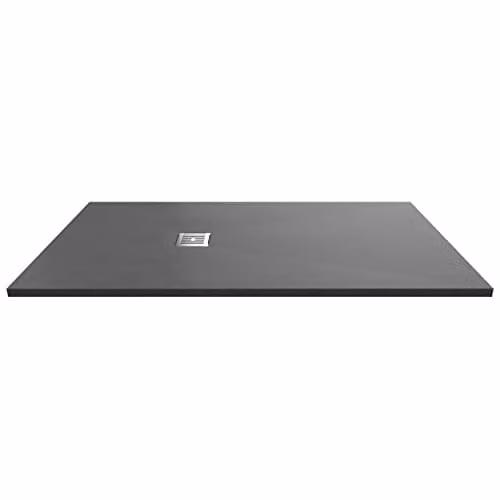 nuie NLT71064 Modern Slimline Rectangular Shower Tray, Slate Grey, W: 1700 mm, D: 900 mm – 1
