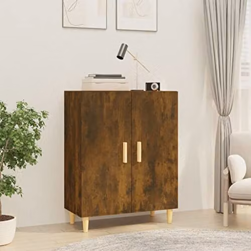 vidaXL Smoked Oak Sideboard in Brown, W/D/H: 70 x 34 x 90 cm – 2