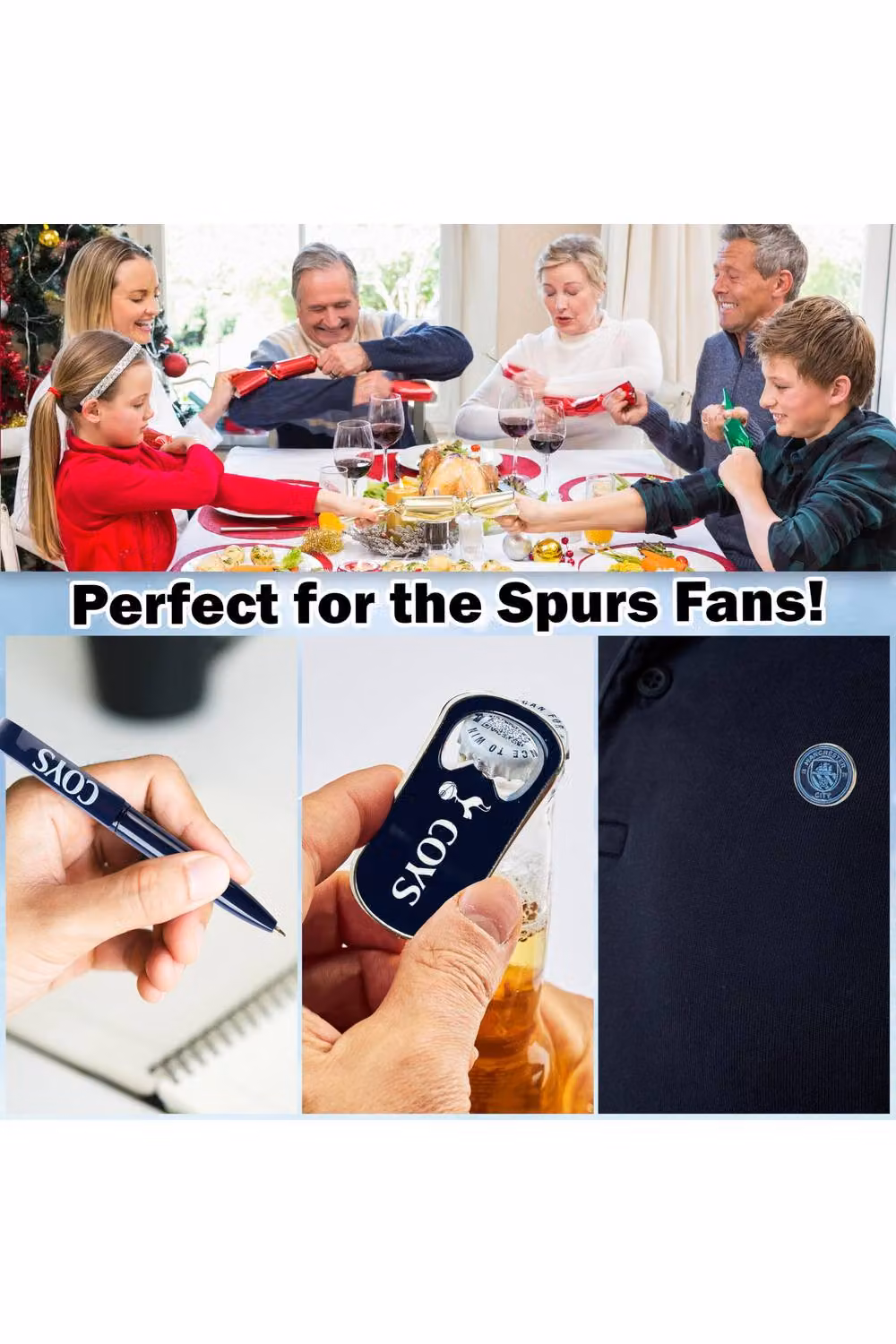Get Trend Tottenham Hotspur Football Christmas Crackers, Pack of 6, Multicolour – 9