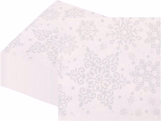 Neel Blue Christmas Party Snowflakes Printed 2 Ply Paper Napkins, White and Blue, 20 Pieces, W/D: 33 x 33 cm – 1