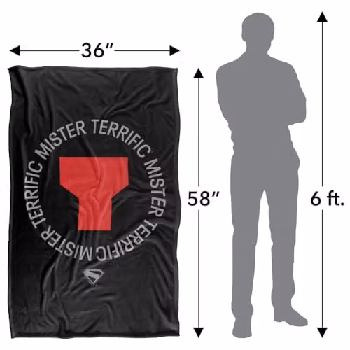 Warner Bros. Superman 2025 Mr Terrific Icon Silky Touch Super Soft Fleece Throw Blanket, W/D/H: 91 x 147 cm – 4