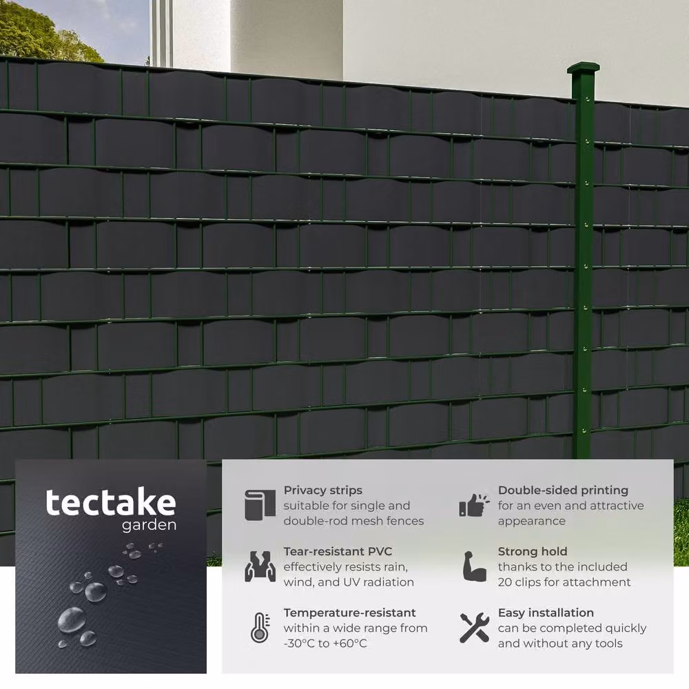 tectake 1 Privacy Film, 35 m, Anthracite – 2