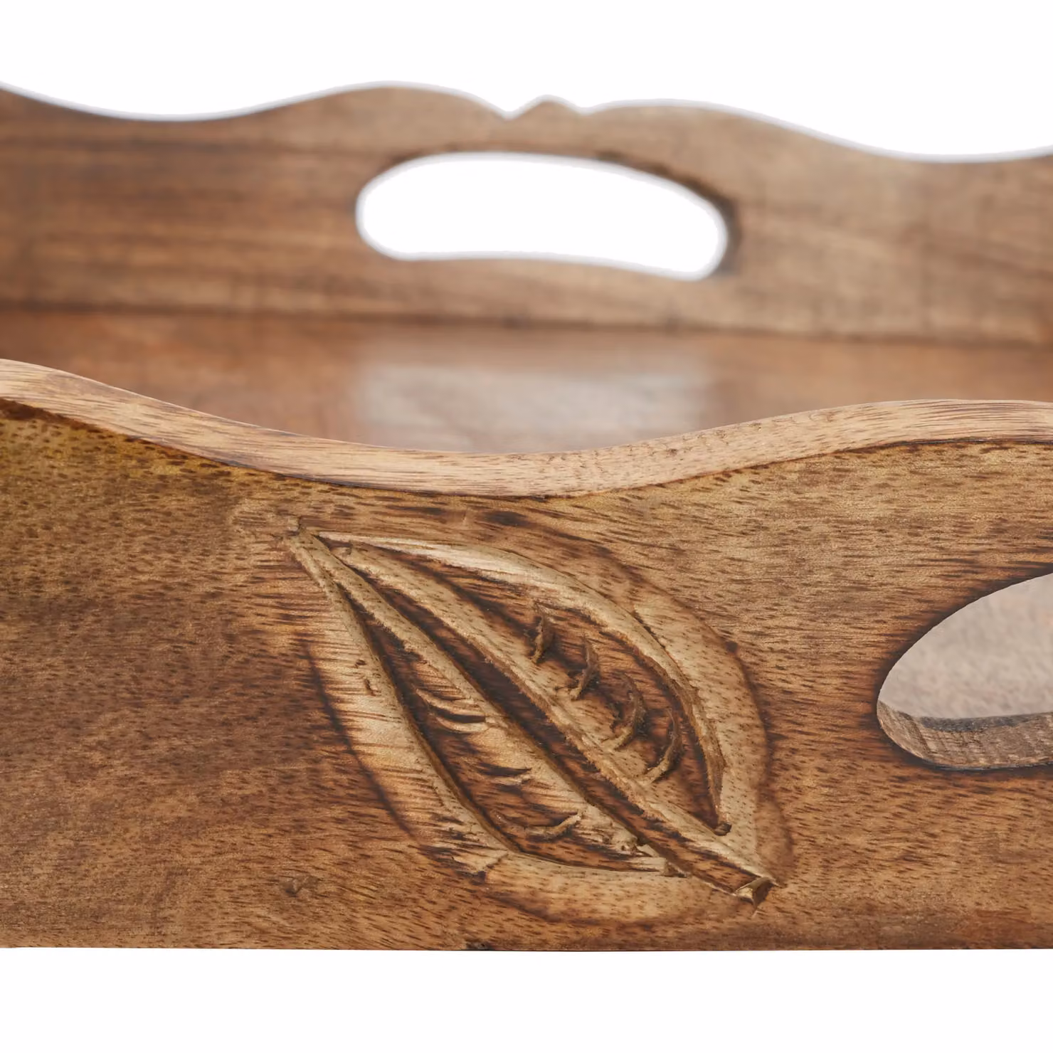 Paper High Natural Mango Wood Rectangular Tea Tray, Brown, W/D/H: 38 x 30 x 6 cm – 4