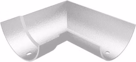 ARP White Cast Aluminium Half Round Gutter Internal 90 Degree Angle, 125mm