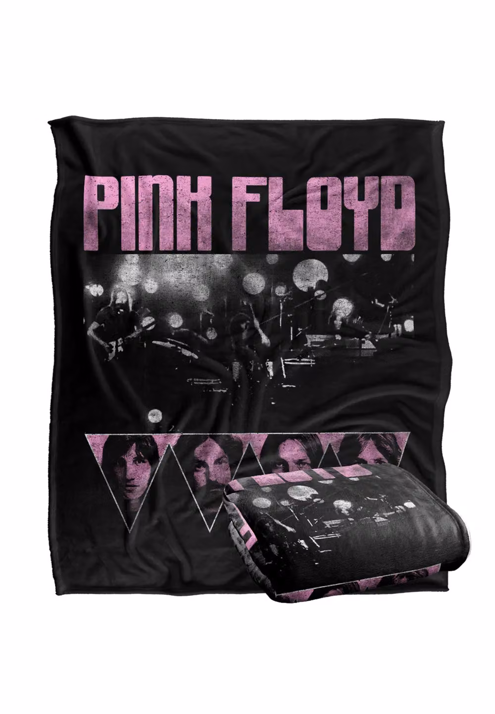 LOGOVISION Pink Floyd Heads Silky Touch Super Soft Fleece Throw Blanket in White, W/D/H: 152 x 127 x 1 cm – 7