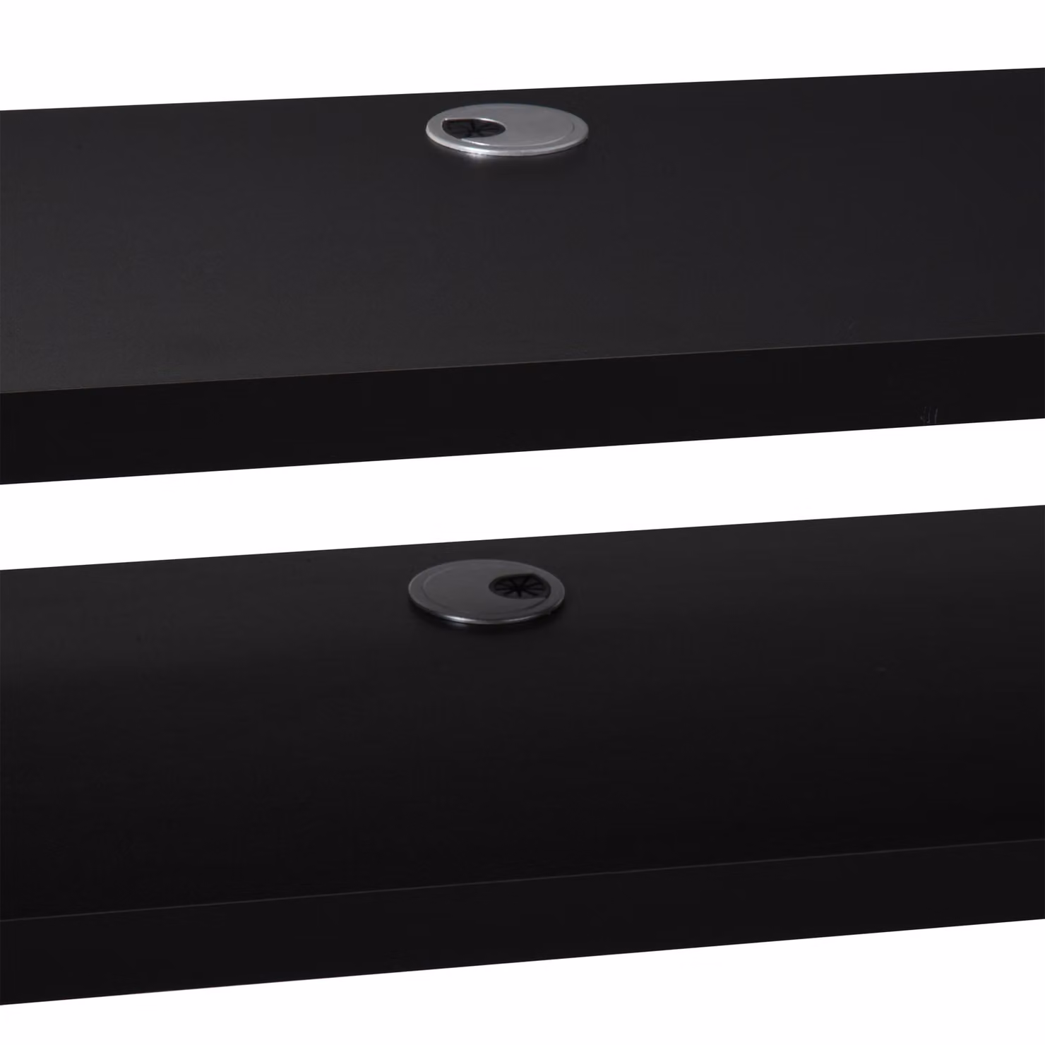 HOMCOM Black Wall Mounted Media Console and Floating TV Stand Entertainment Unit – 7