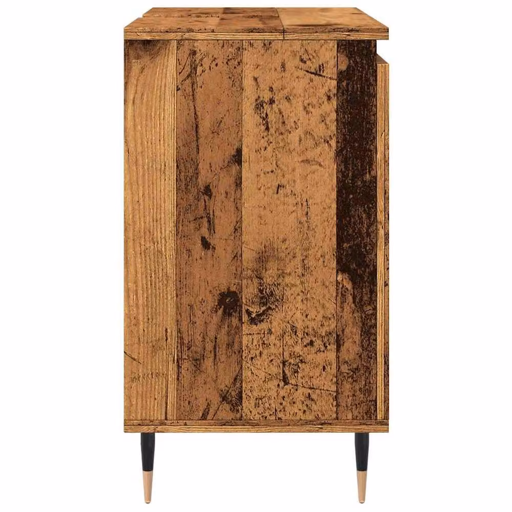 Berkfield Home Bathroom Cabinet in Old Wood Brown, W: 58 cm, D: 33 cm, H: 60 cm – 4