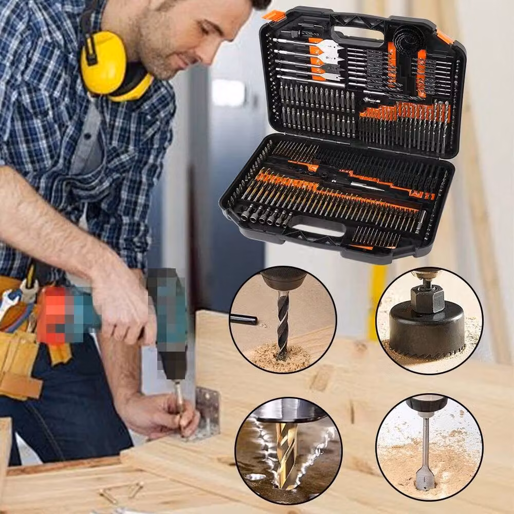 SPETLEK 246-Piece High Speed HSS Drill Bit and Screwdriver Bit Set in Black – 4
