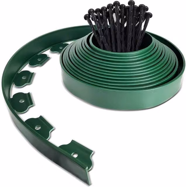 NESTLUNE Green Flexible Garden Border Edging for Grass and Lawns – 1