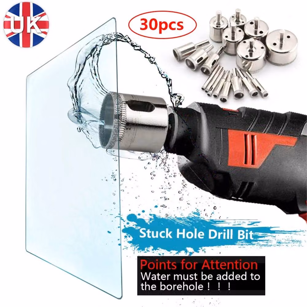 Nordara 30-Piece Diamond Hole Saw Drill Bit Set in Silver for Tile, Glass and Marble – 2