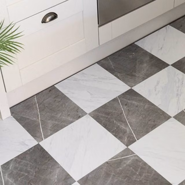 FloorPops Bonneville Marble Self Adhesive Vinyl Floor Tiles, Pack of 10, Multicolour, W/D/H: 30.48 x 30.48 x 30.48 cm – 1