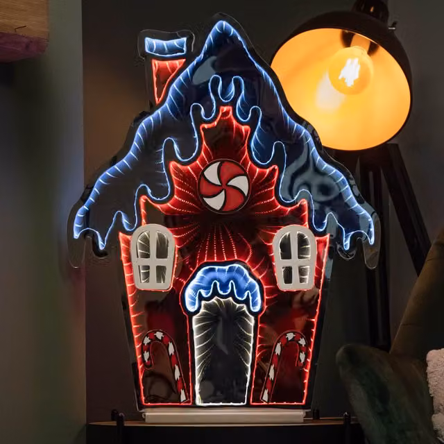 Samuel ALEXANDER 66cm Light up Gingerbread House Christmas Decoration with Red and White LEDs – 1