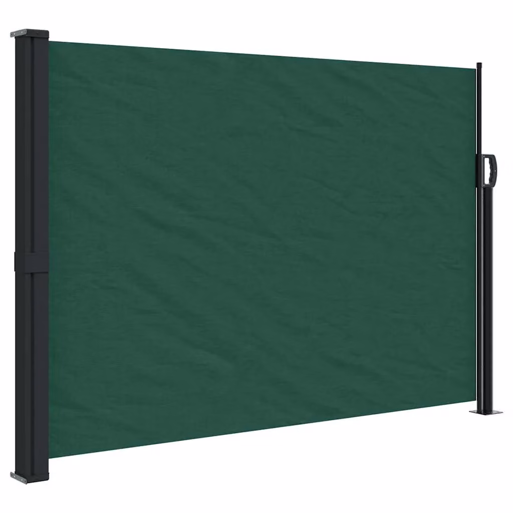 Berkfield Home Retractable Side Awning in Green, Wall-Mounted Polyester, W/H: 140 x 500 cm – 2