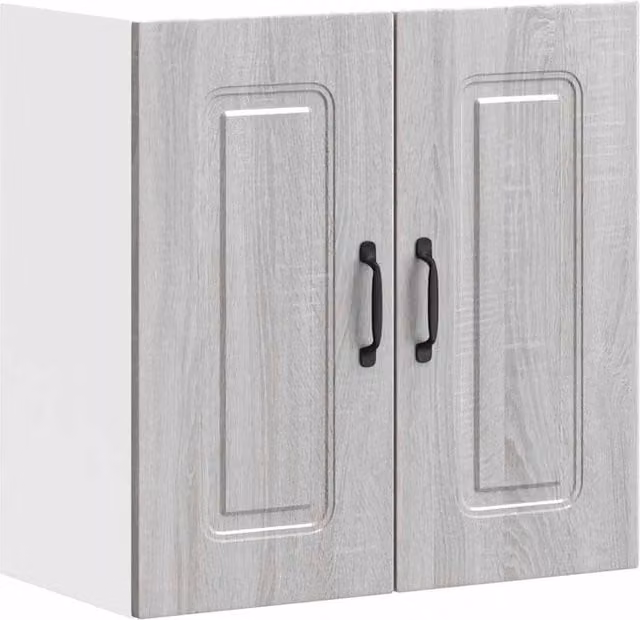 Berkfield Home Kalmar Wall Mounted Kitchen Cabinet in Grey Sonoma Matt Engineered Wood