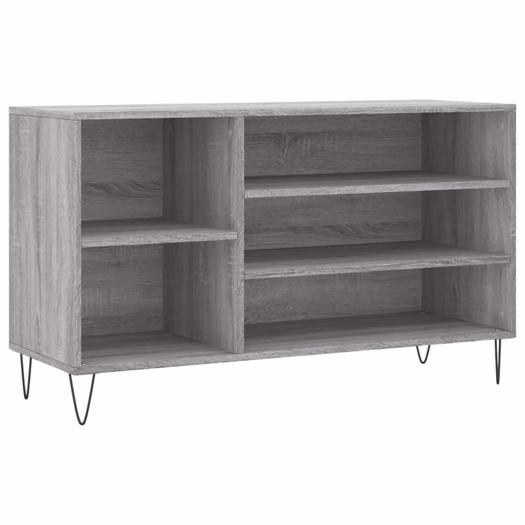 Berkfield Home Modern Grey Shoe Cabinet with Hinged Doors, W/D/H: 102 x 36 x 60 cm – 2