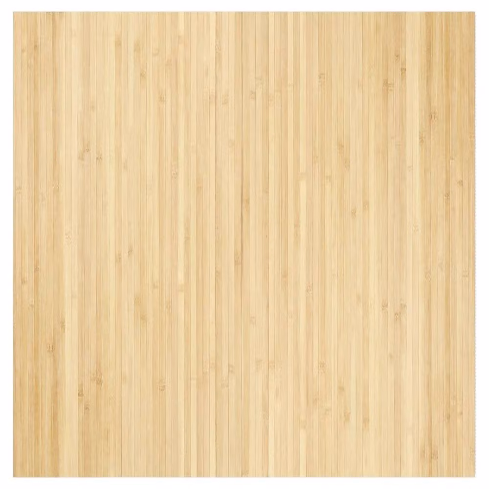 Berkfield Home Square Bamboo Rug in Beige, W/D: 100 x 100 cm – 2
