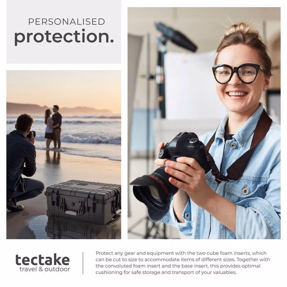 tectake Camera Case in Black, Large – 7