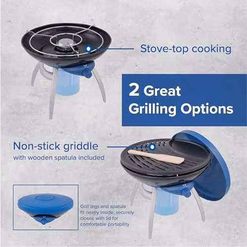Campingaz Party Grill Black Tabletop Portable Gas Camping BBQ with Piezo Ignition – 2