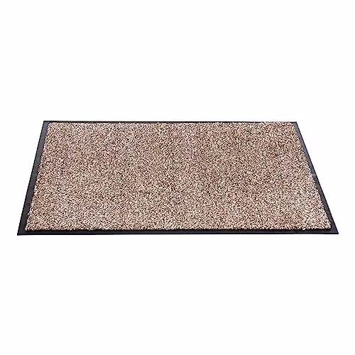 SENTRY Barrington Non-Slip Cotton Washable Mat in Beige